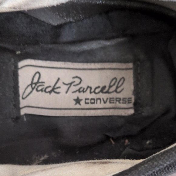 Converse Men's Black and White Sneakers - Picture 2 of 7